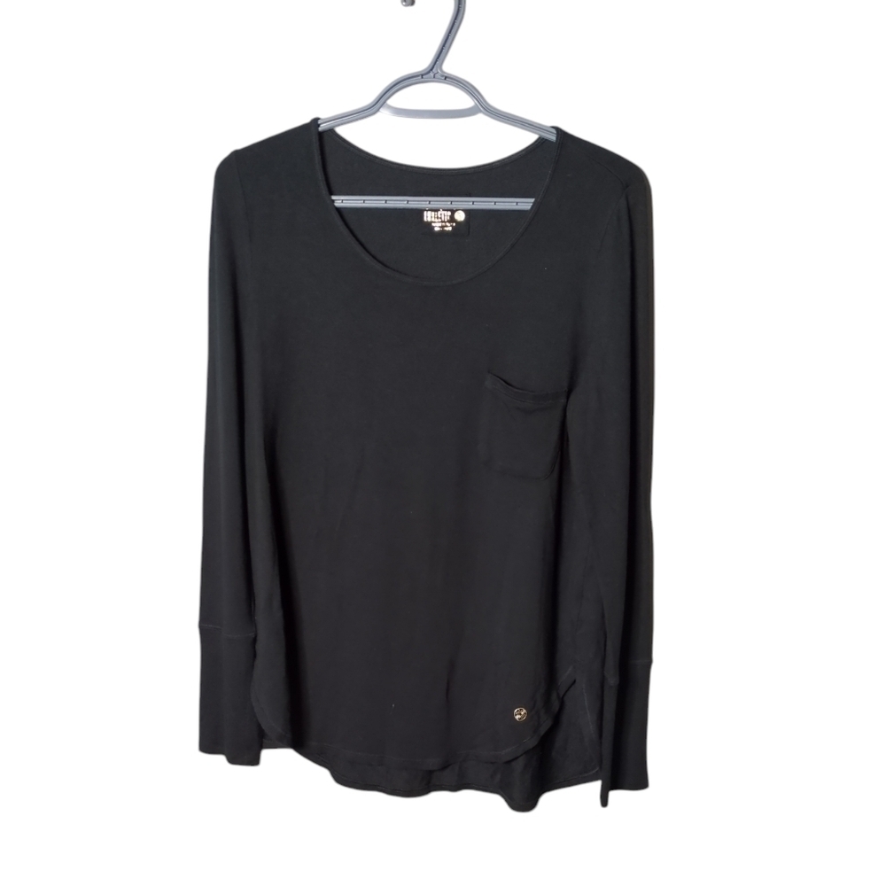 Lilly Pulitzer Luxletic‎ Kerah Long Sleeve Tee Black Size Small Modal